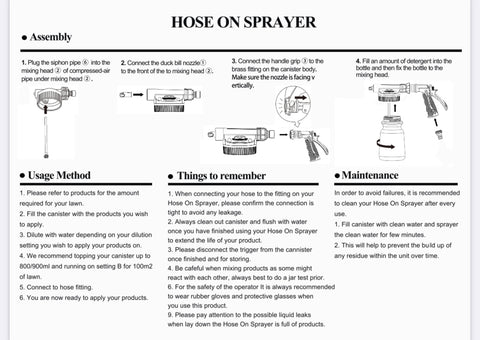 Hose On Sprayer