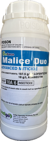 Malice Duo Miticide 1L - Couch Mite Control