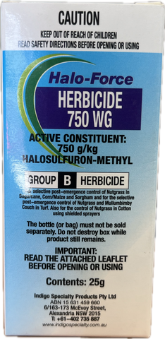 Indigo Halo-Force 750WG Herbicide 25g: Selective Weed Control for Nutgrass and Mullumbimby Couch